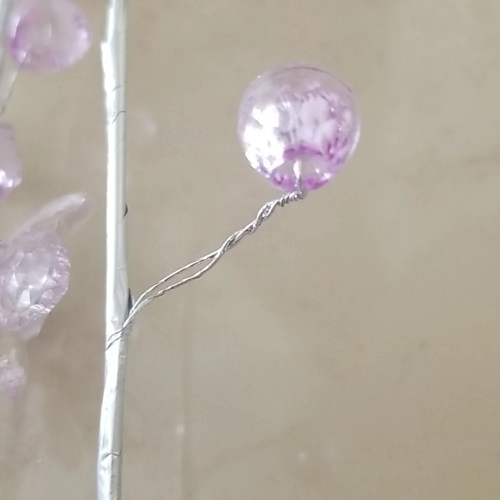Lavender Glass Flower Strand